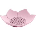thumbnail image 5 of Soporte para jabonera de silicona con flores para baño, ventosa, fregadero, bañera, ducha, soporte para esponja, color rosa, 5 of 5