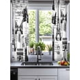 thumbnail image 2 of Paris Tower Sheer Curtains 54 Inch Length 2 Panels Set for Living Room/Bedroom, Vintage Architectural Hand-Painted Aesthetic Kitchen Curtains Grommet Semi-Sheer Curtains Window Treatments 42"x54"x2, 2 of 7