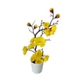 thumbnail image 2 of CarpNettore Branch Artificial Potted Flower Faux Potted Flowers for Bedroom Home Wedding Yellow, 2 of 9