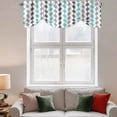 thumbnail image 2 of Tie Up Valance Curtain for Kitchen,Abstract Teal Gray White Wavy Lines Rod Pocket Short Curtains Adjustable Tie-Up Shade Valances,Modern Morocco Stripes Window Treatment for Bathroom Living Room, 2 of 9