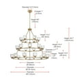 thumbnail image 2 of Elegant Lighting Cadence 48 Inch Three-Tier Chandelier In Satin Gold, 2 of 8