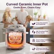 Fullwill Dual-Pot Electric Pressure Cooker 6QT, 12 in 1 Mult-iFunction Cooker with 304 Stainless Steel & Ceramic Pots, Pressure Cook, Soup, Porridge, Yogurt, Meat Stew, Rice, Poultry, Beans and More