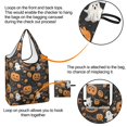 thumbnail image 4 of 5 Pack Foldable Shopping Bag,Happy Halloween Pumpkin Pattern Reusable Grocery Bags with Pockets,Large Reusable Tote Bags with Handles Waterproof & Lightweight, 4 of 6