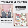 thumbnail image 6 of Pioneer Flower Floral Print Pattern Apron for Women and Men, Cotton Linen Waterproof with Pockets, Adjustable, 33x27 Inch for Kitchen, Gardening, BBQ, Salon, 6 of 6