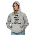 thumbnail image 4 of Keep Calm Love Dachshunds Dog Joke Hoodie Sweatshirt Women Men Brisco Brands M, 4 of 5
