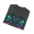 thumbnail image 4 of Hand drawn art with a Cross, Heart & Flowers on a Unisex Softstyle T Shirt, 4 of 4