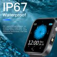 thumbnail image 4 of Reloj inteligente compatible con Bluetooth, reloj inteligente para fitness, resistente al agua, presión arterial, detección de teléfono, pulsera para correr, entrenamiento de gimnasio Inevent EL005172-00B, 4 of 7