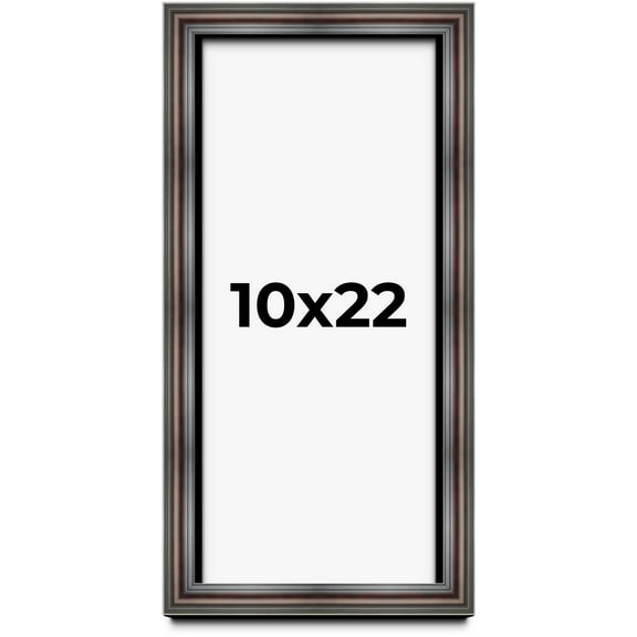 10x22 Shadow Box Frame Brown Cherry | 2.625 Inches Deep Pine Wood Traditional Shadowbox Display