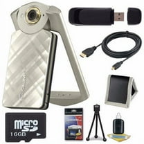 Casio EX-TR50 Self Portrait/ Selfie Digital Camera (Gold)   16GB microSD Memory Card   Micro HDMI Cable   SDHC Card USB