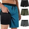 thumbnail image 3 of Zoeecloth Mens Boxer Swim Trunks Male Summer Casual Solid Color Shorts S-XXL, 3 of 9