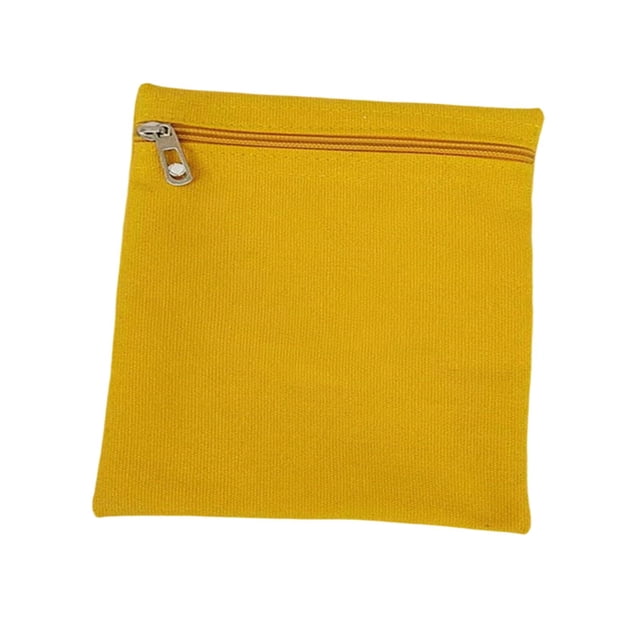Zentra Inner-type pocket with zipper, security function, hand-stitched canvas material, yellow