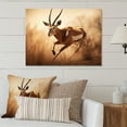 thumbnail image 2 of Designart "Africa Gazelles beauty" Animals Metal Wall Art, 2 of 5