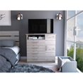 thumbnail image 2 of TUHOME Peru 4 Drawer Dresser - Light Gray Engineered Wood - For Bedroom, 2 of 7
