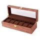 thumbnail image 2 of Caja organizadora de almacenamiento s de diamantes con 6 ranuras para reloj de madera C jinwen Vitrina de reloj, 2 of 6