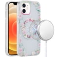 thumbnail image 5 of XPM for Apple iPhone 14 Pro Max Phone Case, Durable Fashion IMD Printed Design TPU Slim Shockproof Protective Case with Stylish Pattern Cover for iPhone 14 Pro Max (Green/Pink Floral), 5 of 6