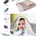 thumbnail image 4 of Heated Shawl and Blanket for Home Use – Striped Warming Throw with Versatile Heating Pad Functionality for Personal Comfort and Cozy Warmth, 4 of 7