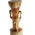 thumbnail image 2 of West African Style Hand Carved Teak Wood Wildlife Double Flamingoes Table Lamp, 2 of 4