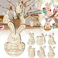thumbnail image 2 of Handmade Easter Wooden Hanging Decoration——a Perfect Blank Canvas For Your Creative Holiday Projects. Crafted From Natural Sustainable Wood, 2 of 9