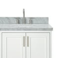 thumbnail image 2 of Ariel Stafford 73 Inch Double Oval Sink Vanity With Carrara White Marble Countertop W/1.5" Edge In White, 2 of 11