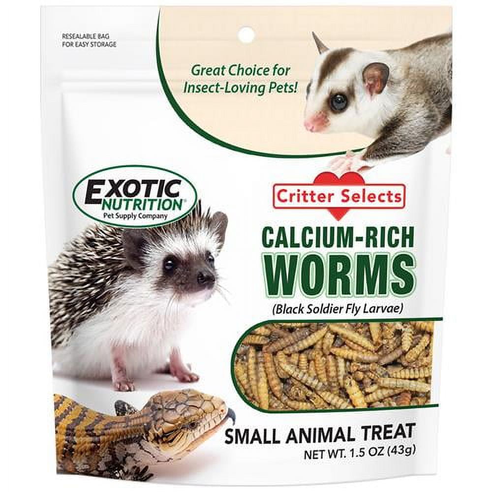 Exotic Nutrition Dried Black Soldier Fly Larvae 1.5 oz