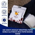 thumbnail image 1 of 500 Sheets Nougat Wrapping Paper Edible Glutinous Rice Paper Baking Candy Paper Candy Wrapper Transparent Paper, 1 of 8