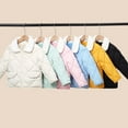 thumbnail image 7 of Esaierr Toddler Baby Warm Cotton Outerwear 1T-7T Kids Winter Coat Kids Puffer Jacket Lapel Button Solid Color Winter down Coat with Pocket for Boys Girls, 7 of 7