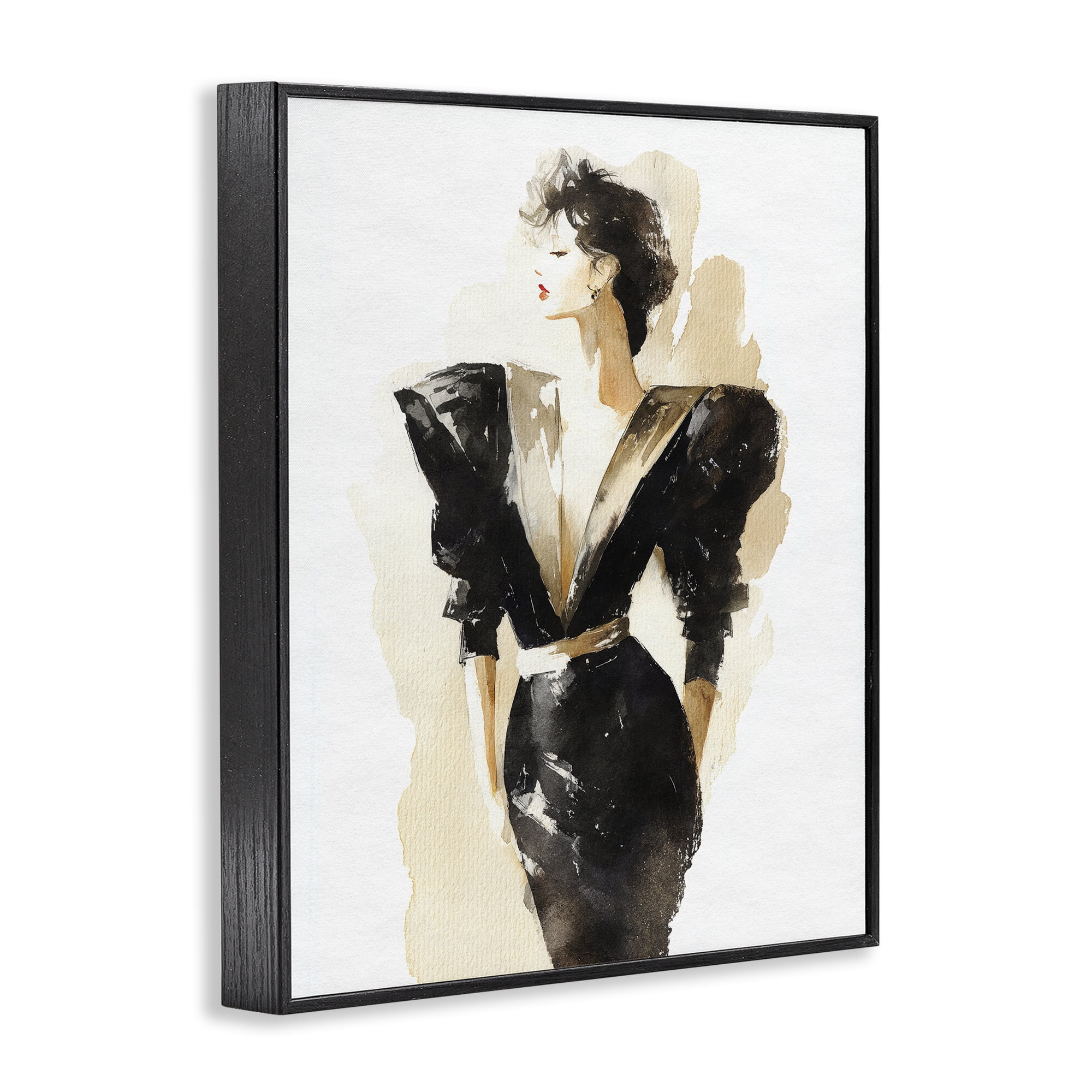 Stupell Industries Timeless Velvet Attitude Black Framed Giclee Art, design by Svetlana Aleynikova