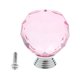 thumbnail image 1 of de armario de estilo romano Manija redonda de cristal -35x47mm Rosado, 1 of 5