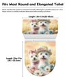 thumbnail image 7 of HELLHERO Toilet Seat Lid Cover Set 2 Piece Set Washable and Reusable Adjustable Toilet Lid Seat Cover Set Soft, West Highland Terriers Daisies, 7 of 7