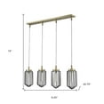 thumbnail image 3 of Reece 4-Light Aged Brass Island Pendant, 3 of 10