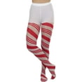 thumbnail image 6 of ToBeInStyle Womens Sweet and Sassy Candy-Striped Pantyhose - Red/White - One Size, 6 of 7