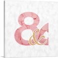 thumbnail image 1 of ARTCANVAS Chic Pink Gold Alphabet And Sign Symbol Canvas Art Print - Size: 18" x 18" (0.75" Deep), 1 of 9