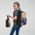 thumbnail image 7 of Pofeuu Colorful Whimsical Earth Print Backpack Travel Backpacks With Lunch Bag Pencil Bag Set 3 pcs Set Cartoon Backpack, 7 of 7