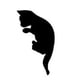 thumbnail image 1 of Etiqueta engomada linda del interruptor, etiqueta engomada de la pared de los gatos negros de la historieta, 1 of 5
