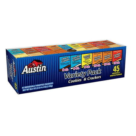 Product Of Austin Cookies and Crackers Variety Pack (1.52 Oz., 45 Ct.) - For Vending Machine, Schools , parties, Retail