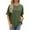Army Green, variant on JGTDBPO Summer Top For Women Fashion Solid Color Casual Loose Round Neck Short Sleeves Pullover T-Shirt Basic Tee Tops Blouses