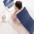 thumbnail image 4 of mollie Electric Heated Blanket, 33" x 17" Heating Throw Blanket with 6 Heating Levels & 3 Time Settings, Machine Washable, Winter Blanket for Home Sofa, Navy Blue, 4 of 10