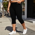 thumbnail image 6 of LIaqionyy Capri Leggings for Womens Knee Length Pants Lightweight Casual Layering Yoga Workout High Waisted Cropped Pant, 6 of 8