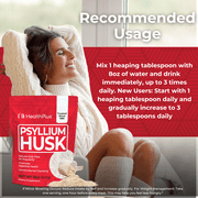 Health Plus Pure Psyllium Husk - 12 Oz