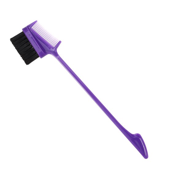 Dual Comb Eyebrow Brushes, Eyelash Comb Eyebrow Brush for Women, Eyelash Eyebrow Travel Makeup Tool, Purple 6.77" Length