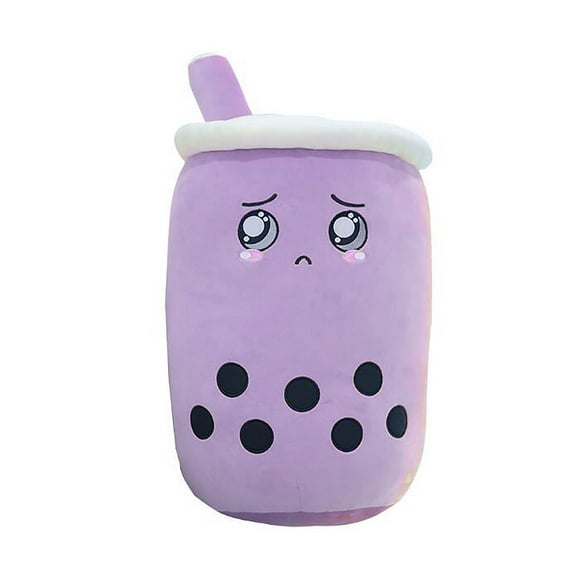 PVCS Cute Stuffed Boba Plush Bubble Tea Plushie Pillow Milk Tea Cup Pillow Food Plush, Soft Kawaii Hugging Plush Toys