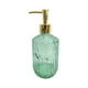 thumbnail image 2 of Dispensador de jabón de vidrio texturizado, botella recargable de jabón líquido para manos para baño, cocina, gel de ducha, champú, loción con bomba, 17.5x8 cm, colores variados., 2 of 6