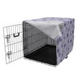 thumbnail image 3 of House Dog Crate Cover, Homes and Leaves Falling in Violet Tones, Easy to Use Pet Kennel Cover Small Dogs Puppies Kittens, 7 Sizes, Ceil Blue Dark Ceil Blue, by Ambesonne, 3 of 6