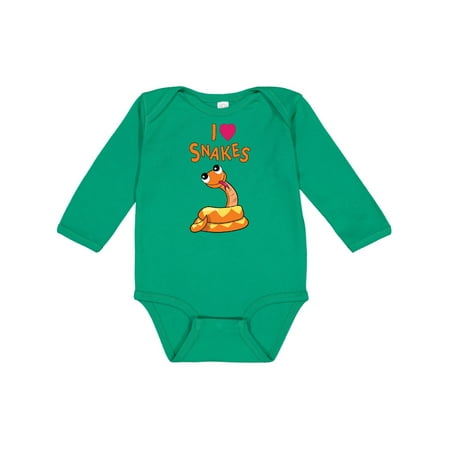 

Inktastic I Love Snakes Gift Baby Boy or Baby Girl Long Sleeve Bodysuit