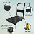 thumbnail image 3 of 880lb Capacity Foldable Platform Push Cart with Brake Wheels, Black Heavy-Duty Hand Truck & Dolly Cart for Home and Warehouse, 3 of 9