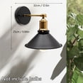 thumbnail image 6 of Industrial Wall Sconce Retro Vintage Barn Wall Mount Light with Metal Shade USA for Bedrooms, Living Rooms, Kitchens, Hallways, 6 of 18