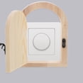 thumbnail image 1 of DEEPCRAFF 1Pcs Wood Light Switch Cover Plate Khaki Protective Cover for Wall Switch Home Decor, 1 of 6