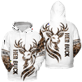 thumbnail image 3 of Lotusprinthandmade Couple Valentine's Day Deer Hunting His Doe/Her Buck Hoodie 3D (Lightweight) S-5XL Multicolor (S), Matching Deer Hunter Hoodie Set, 3 of 5