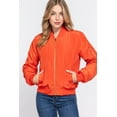 thumbnail image 4 of Simply Fashion Women's Bomber Jacket - Stylish Outerwear for All Seasons orange,small, 4 of 4