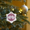 thumbnail image 7 of 3drose, I Love You Sun Hearts- Romantic Art- Valentines, 3 inch Snowflake Porcelain Ornament, 7 of 7
